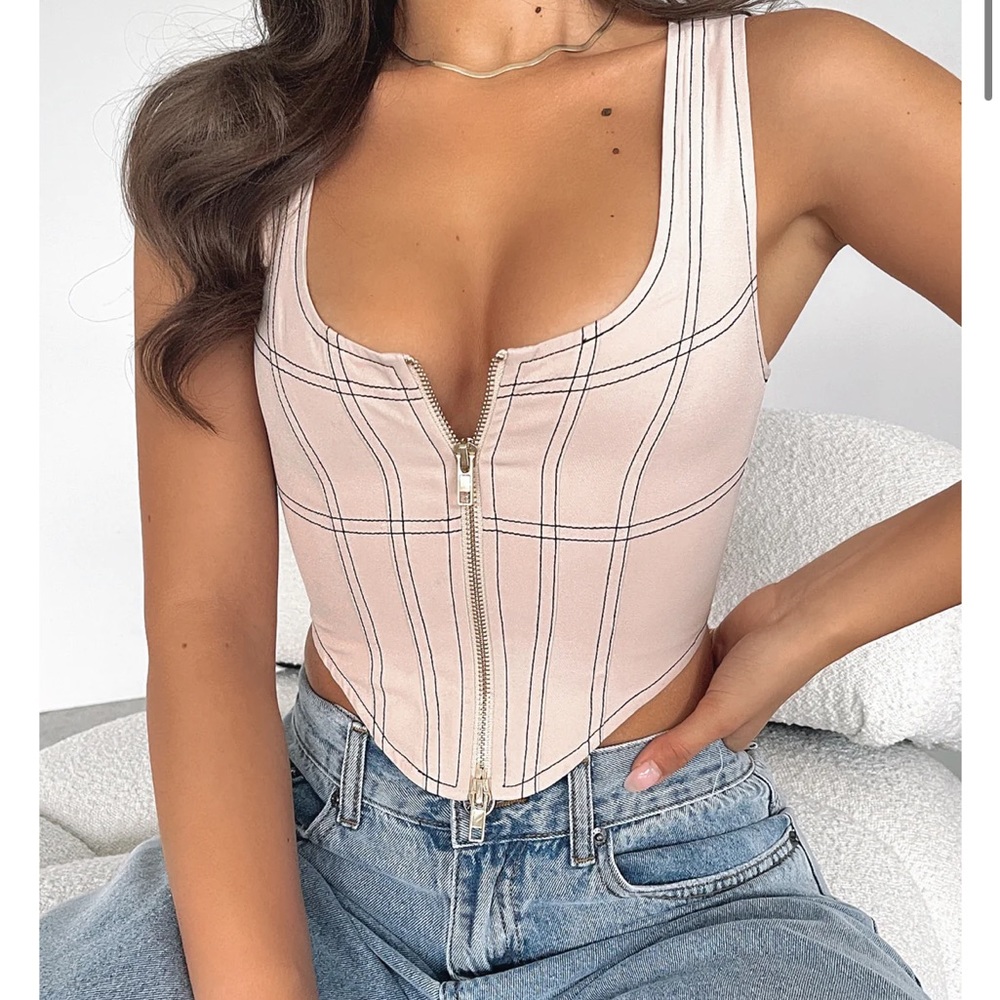 White Fox Reservations Only Bustier Top